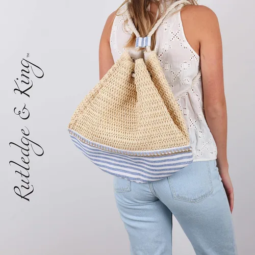 Vista 6 de Rutledge & King Mochila de playa - Bolsas de playa para mujer - Mochila de natación, Lado del sol, Cordón