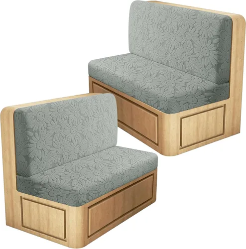 Vista 8 de ANARACHON Fundas de cojín elásticas con aspecto de cuero para caravana, fundas de cojín para asiento de cabina de caravana