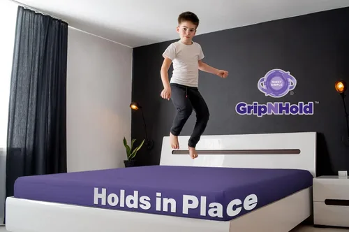 Vista 7 de GripNHold Soporte para sábanas Soporte discreto y resistente para sábanas, tensor de sábanas de 360 grados, agarre antideslizante para sábanas