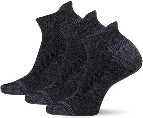 Vista 23 de Merrell Paquete de 3 calcetines de senderismo para mujer (pestaña de corte bajo/cuarto/tripulación)