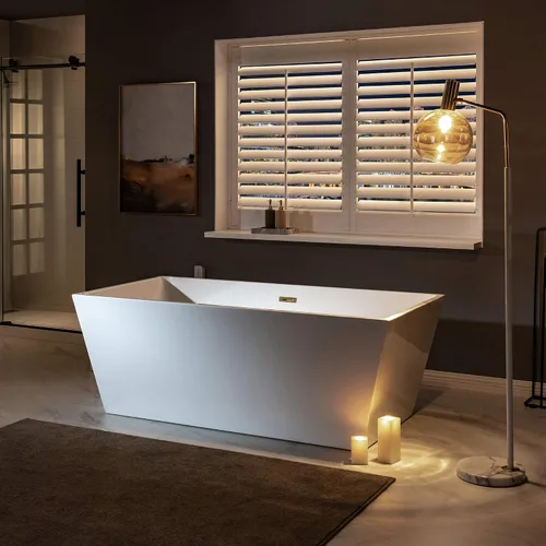 Vista 3 de WOODBRIDGE BTA1512-BG-Drain &O + PILLOW BAÑERA, con secador dorado cepillado