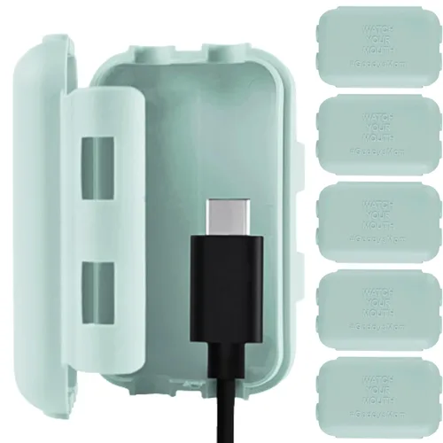 Vista 8 de Funda de cargador USB a prueba de bebés – Caja de punta de cable resistente a los niños para cables de carga USB estándar