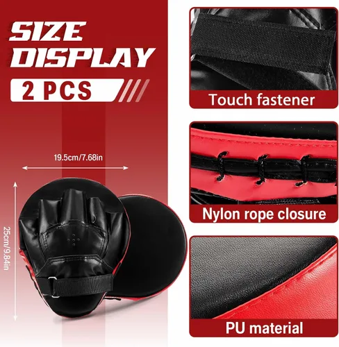 Vista 4 de Foilswirl Juego de Almohadillas de Boxeo 5 en 1 para Niños Guantes Manoplas de Patadas y Golpes con 1 Par de Guantes, 2 Piezas Almohadillas Pad