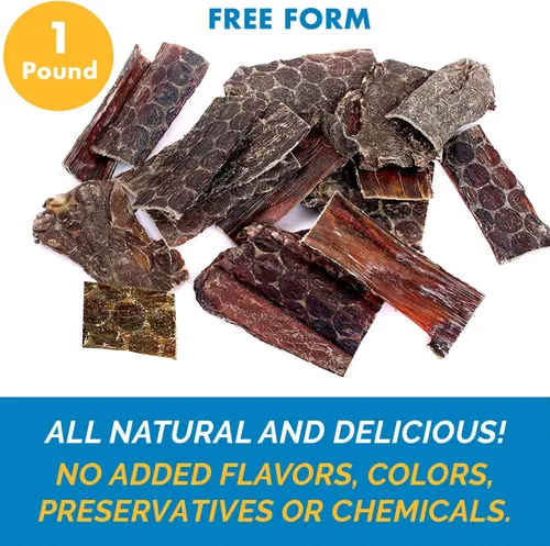 Vista 3 de 123 Treats Golosinas de esófago para perros – (forma libre, 1 libra) 100% naturales, palitos planos para perros, tiras de carne seca para perros