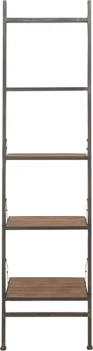 Vista 5 de Deco 79 Estantería de madera con 4 estantes, 20 x 14 x 77 pulgadas, color marrón
