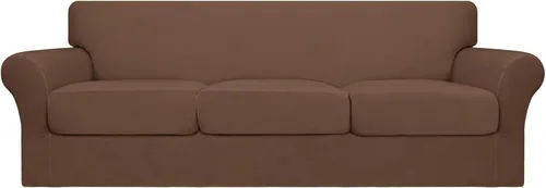 Vista 95 de Easy-Going Funda de sofá suave y elástica de 3 piezas para perros, funda de sofá lavable para sofá de 2 cojines separados, protector elástico