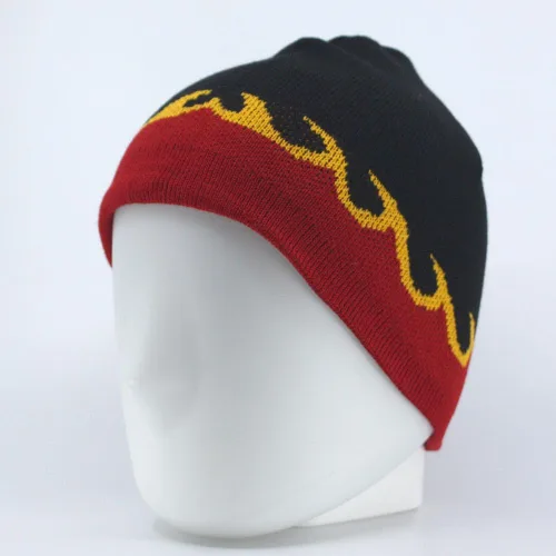 Vista 3 de The Vintage Year Gorro de punto con diseño de radar y calavera