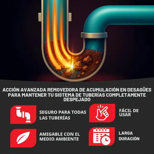 Vista 4 de Roebic - Abridor de drenaje de cristal resistente, 2 libras