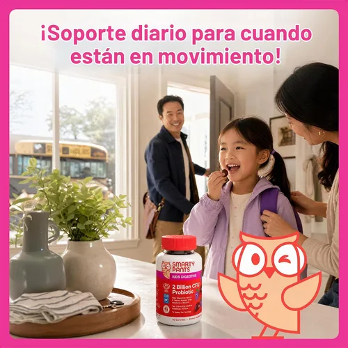 Vista 9 de Gomas probióticas SmartyPants para niños para la salud digestiva: suplemento de apoyo a la salud intestinal e inmunidad con 2 mil millones de CFU