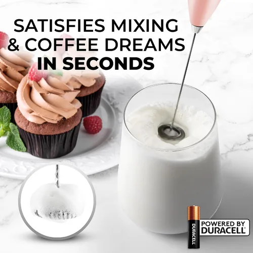 Vista 28 de Zulay Milk Boss Espumador de leche potente manual, hace espuma para latte, batidor para mezclar bebidas, café, miniespumador para capuchino, frappé