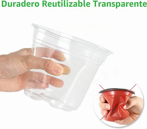 Vista 5 de Bonviee 36 paquetes de macetas de vivero transparentes de 3.5/4/5 pulgadas con cúpulas de humedad, macetas de inicio de semillas de varios tamaños