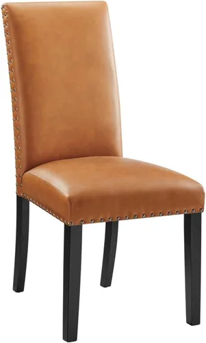 Vista 9 de LexMod silla de comedor de vinilo parte de un juego, Poliuretano, Negro
