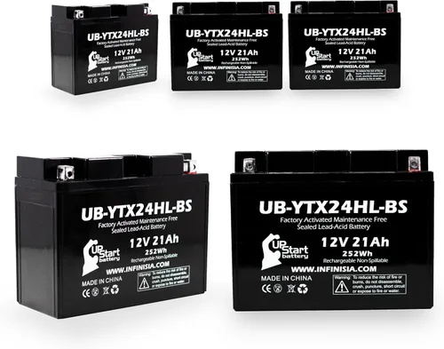 Vista 2 de Paquete de 5 baterías de repuesto UB-YTX24HL-BS para moto de nieve Arctic Cat King Cat 900 500 CC 2004 – Activada en fábrica, sin mantenimiento