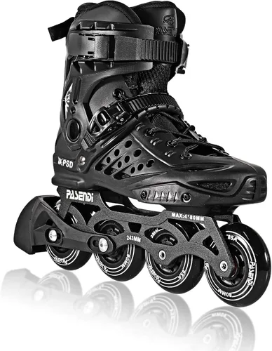 Vista 8 de Patines profesionales en línea con ruedas de 0.157 x 3.150 in, patines de una sola fila de fitness para adultos, mujeres y hombres, botas interiores