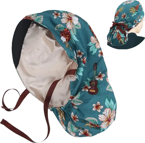 Vista 34 de Scrub Caps for Women Surgical Caps Nurse Hat Functional Ponytail Holder for Long Hair Single or Satin-Lined