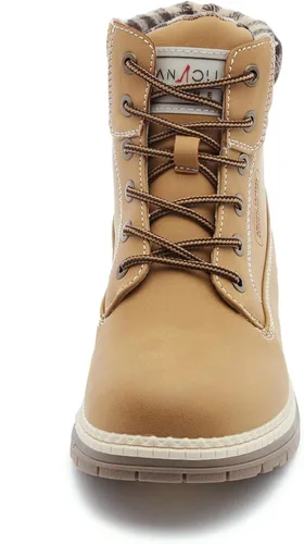 Vista 2 de ANJOUFEMME Botas de senderismo para mujer, impermeables, botas de tobillo para mujer, ligeras, para nieve, invierno, para senderismo y caminar