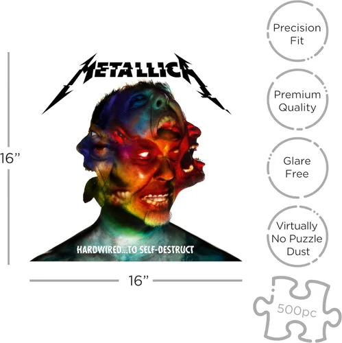 Vista 2 de RockSaws - Metallica Hardwired...To Self-Destruct (500 Piece Jigsaw Puzzle)
