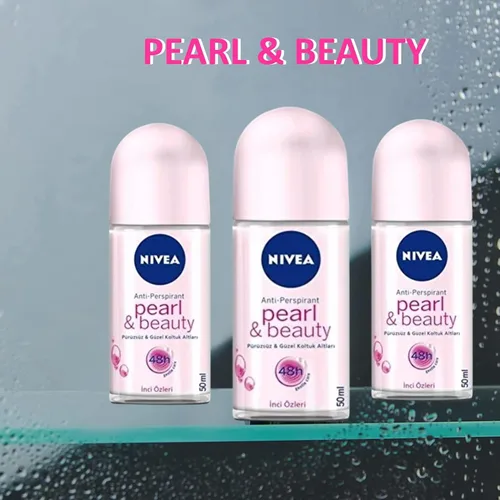 Vista 3 de Nivea Desodorante Roll On Pearl & Beauty para mujer, paquete de 3 1.7 fl oz (1.69 fl oz)