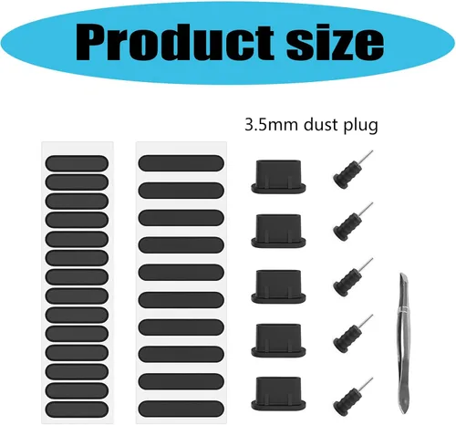 Vista 7 de Anti Dust Adhesive Covers Includes Dust Plugs and Tweezers Phone Speaker Dustproof Sticker Speaker Covers for Phone 16