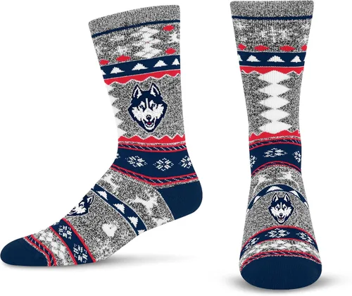 Vista 60 de For Bare Feet Ugly Holiday Sweater Crew Sock NCAA