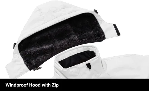 Vista 2 de MAGCOMSEN - Chaqueta de invierno para hombre, impermeable, abrigada, con forro polar y múltiples bolsillos