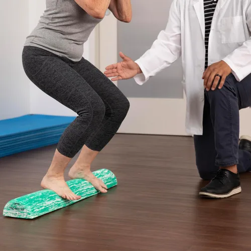 Vista 8 de OPTP Pro Foam Roller - Medio Verde 36" x 3" Standard density foam roller for physical therapy, Pilates, yoga foam roll exercises, and muscle