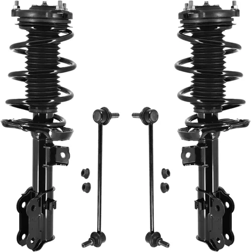 Vista 85 de Detroit Axle - Kit de 4 piezas RWD Puntales Delanteros Barras Estabilizadoras para Ford F-150 2021 2022 2023 2024, 2 Puntales con Resorte Helicoidal