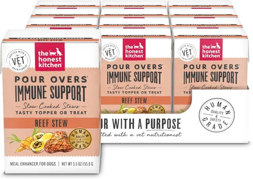 Vista 14 de The Honest Kitchen Alimento funcional de grado humano: Salud del corazón - Caldo de pavo y salmón estofado de comida para perros, 5.5 onzas x 12