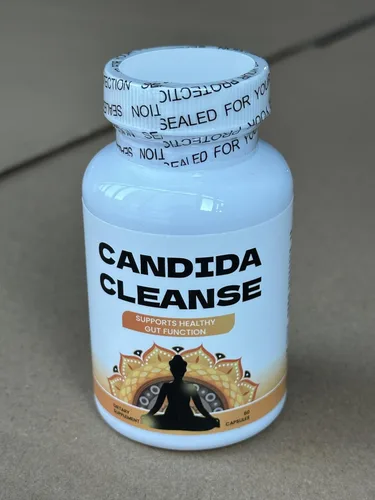Vista 2 de Candida Cleanse - Soporte intestinal y colon, fórmula avanzada, hoja de orégano, ajenjo, nogal negro, ácido caprílico