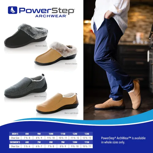 Vista 6 de Powerstep Men's 2022 Archwear, House Shoes, Orthotic Slippers with Arch Support