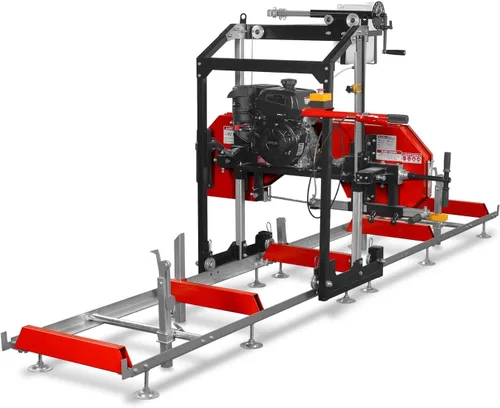 Vista 17 de MechMaxx Aserradero portátil de 22", longitud de pista de 13', ancho