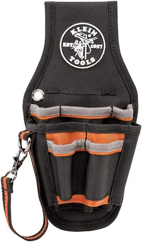 Vista 8 de Klein Tools 5240 Bolso para herramientas Tradesman Pro, con 9 bolsillos, cordón adhesivo, bucle de túnel de 2 pulgadas, excelente funda