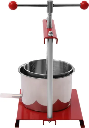 Vista 4 de Fruit Wine Press 1.6 Gallon Stainless Steel Manual Juice Maker 100% Nature Juice Making, Apple Grape Berry Vegetables Crusher, Olive Oil Cider