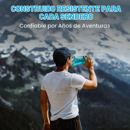 Vista 5 de Vapur Botella Flexible y Plegable de Boca Ancha Anti-Botella con Mosquetón Desmontable, Hidratación Conveniente y Portátil para Viajes y Aventuras