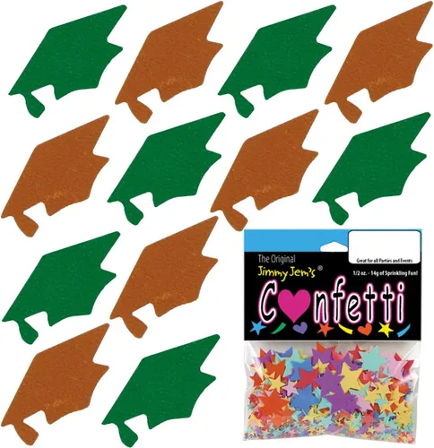 Vista 93 de Confetti Grad Cap Negro, Azul Marino Combo - 2 bolsas de media onza (1 oz)