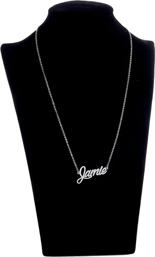Vista 2 de Personalized Custom Name Necklace Script Initial Nameplate Necklace Jewelry for Girls Womens