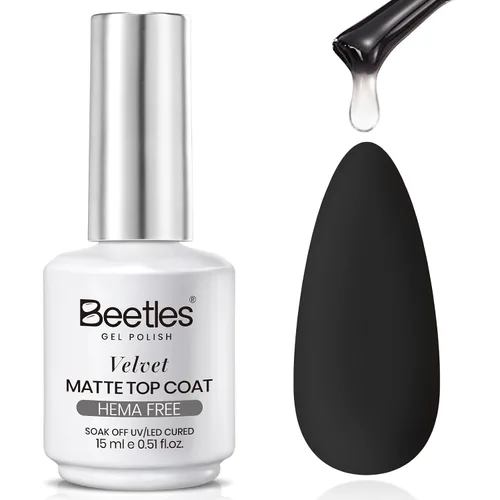 Vista 8 de Beetles - Capa superior de gel mate para esmalte de gel, 1 unidad de 0.5 fl