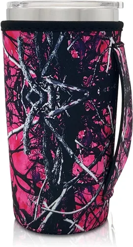 Vista 88 de Fundas Aislantes de Neopreno Portavasos con Asa para Vasos Tumbler de 20oz, Funda Reutilizable para Café Helado Para Tazas de Café de 30oz - 32oz