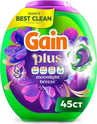 Vista 16 de Gain Super Flings - Cápsulas de detergente para ropa, 45 unidades, aroma Hibiscus Hula, cápsulas de detergente de lavado irresistiblemente limpias
