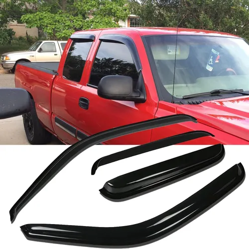 Vista 17 de 94515 Deflectores de viento para ventana Chevy Silverado/GMC Sierra 1500/2500HD/3500HD Crew Cab y Yukon XL/Suburban/Avalanche, protectores de lluvia