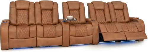 Vista 41 de Seatcraft Asientos de cine en casa Virtuoso LT Tawny Single reclinable Leonado