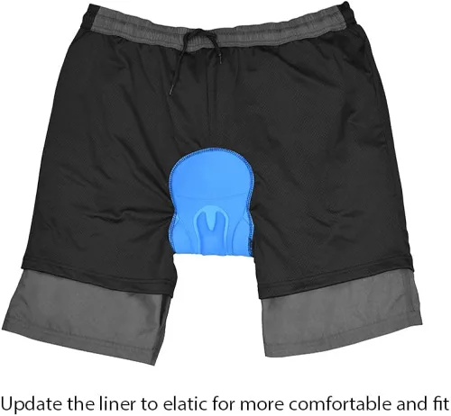 Vista 2 de EZRUN - Pantalones cortos de ciclismo de montaña acolchados 3D para hombre