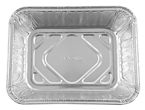 Vista 3 de Handi-Foil Sartén desechable oblonga de alimentación para personas mayores de 1 libra (paquete de 200)