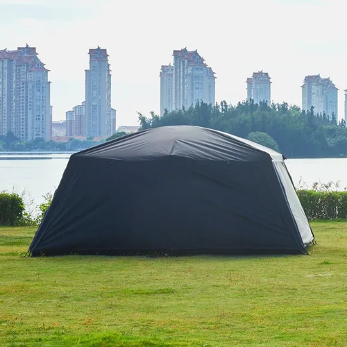 Vista 20 de KTT Extra Large Tent 6-10-12-14 Person(A),Family Cabin Tents,2 Rooms,3 Doors and 3 Windows with Mesh,Straight Wall,Waterproof,Double Layer,Big Tent