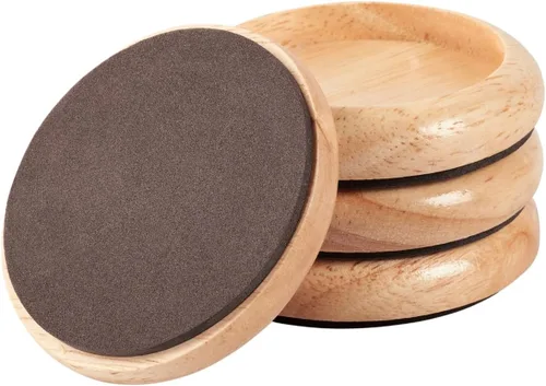 Vista 3 de Scotch™ Copas de ruedas SP909-NA, madera de roble redonda de 2 pulgadas, 4 por paquete, 6 paquetes por