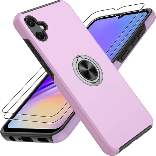 Vista 9 de Gritup - Funda para Galaxy A05S con protector de pantalla HD×2, funda protectora para teléfono a prueba de golpes con soporte magnético de anillo