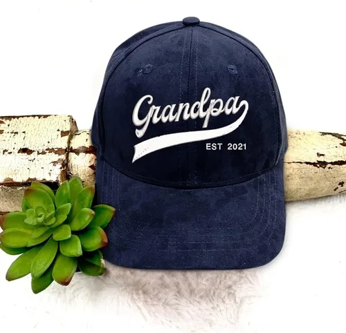 Vista 3 de Sombrero de papá Nombre personalizado, gorra de béisbol envejecida, sombrero bordado personalizado, sombrero bordado para hombre, regalos