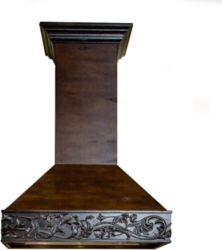 Vista 3 de Z Line 355WH-36 - Campana extractora de madera para montaje en pared, 1200 CFM, 36 pulgadas, nogal/Hamilton