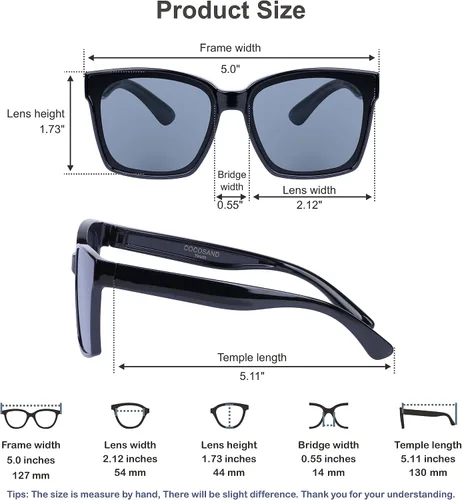 Vista 6 de COCOSAND Lentes de sol polarizados para niños, protección UV 400, retro, cuadrados, futuristas, para jóvenes, adolescentes, niños y niñas de 5 a 12
