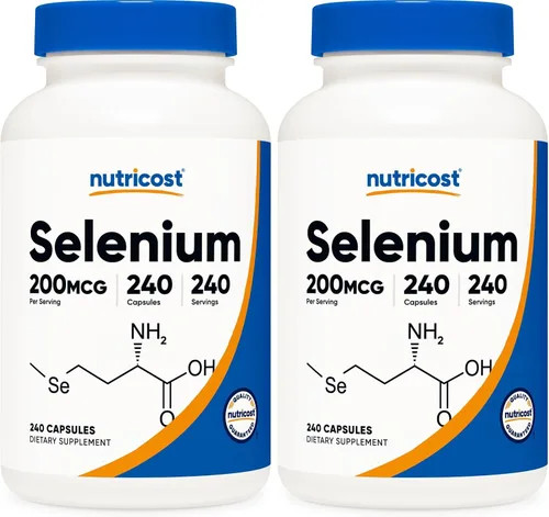 Vista 8 de Nutricost Selenio 200mcg, 240 cápsulas vegetales (2 botellas) - Sin OMG, sin gluten, L-selenometionina